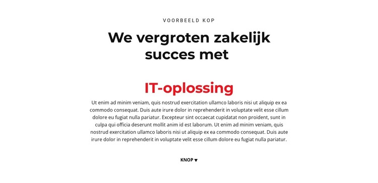 IT-tekst HTML-sjabloon