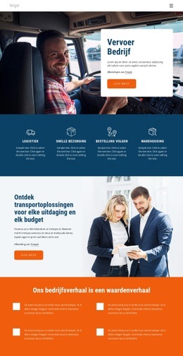 Transport, Verzending, Ontvangst Professionele Website