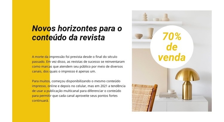 Descontos na decoração Modelos de construtor de sites