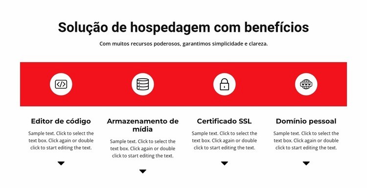 Benefícios de trabalhar Maquete do site