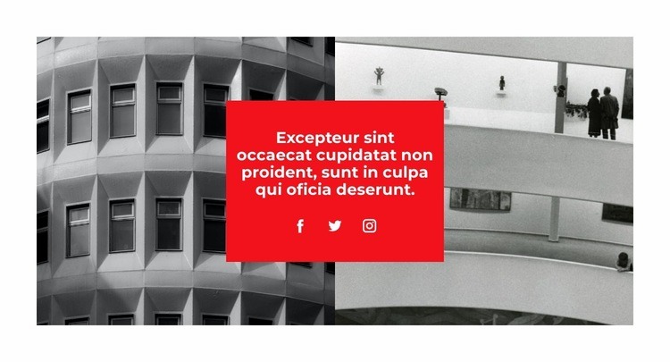 Mais nas redes sociais Maquete do site