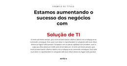 Texto De TI - Modelo De Site HTML