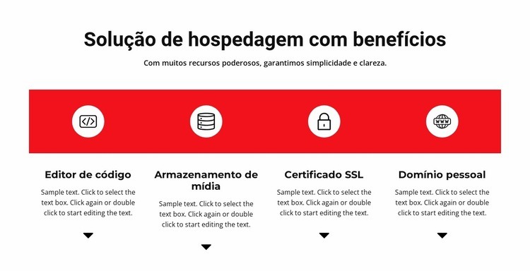 Benefícios de trabalhar Modelo de uma página