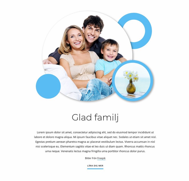 Glada familjeartiklar CSS -mall