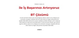 BT Metni - HTML Web Sitesi Şablonu