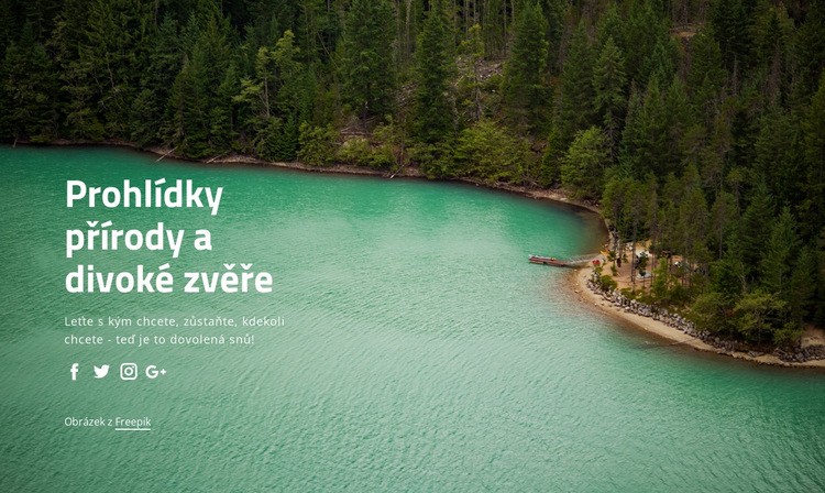 Prohlídky přírody a širokého života Webový design