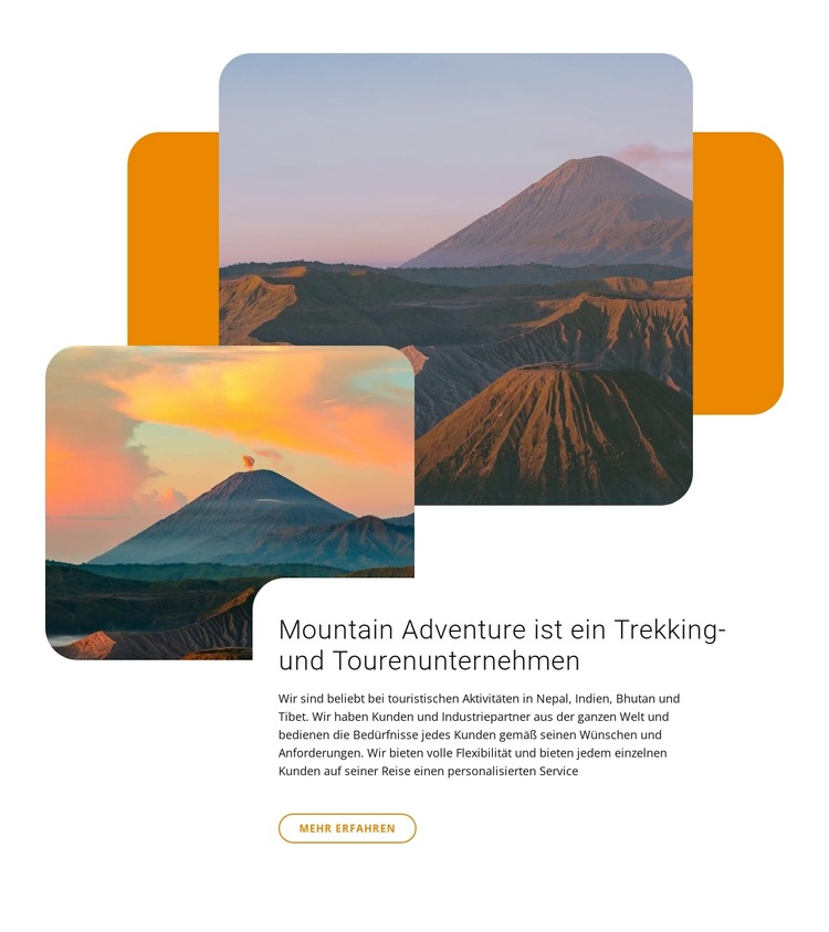 Bergabenteuer Website-Vorlage