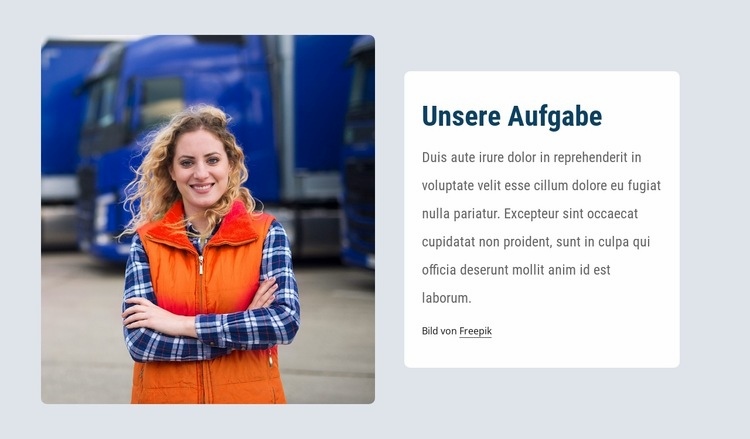 Unsere Mission ist es, etwas Positives zu liefern Landing Page