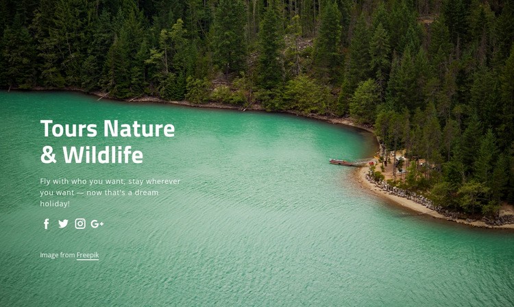 Tours nature and widlife Elementor Template Alternative