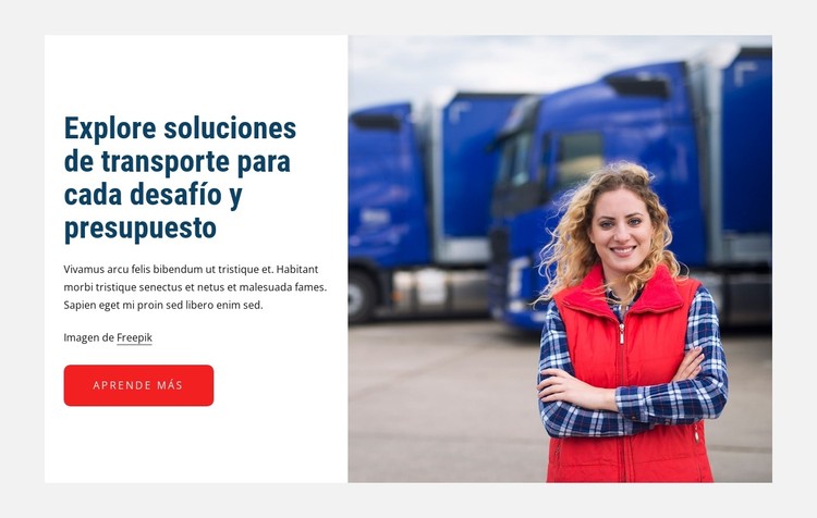 Soluciones de transporte Plantilla CSS