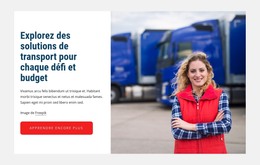 Solutions De Transport - Modèle HTML Réactif