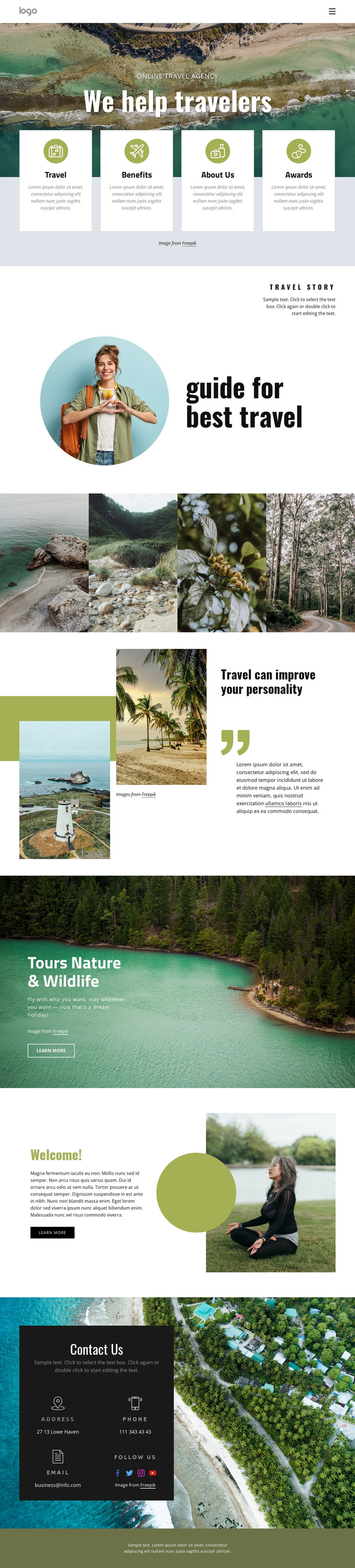 We help manage your trip HTML Template