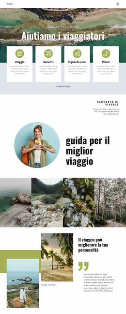 Ti Aiutiamo A Gestire Il Tuo Viaggio - Modello HTML5 A Pagina Singola