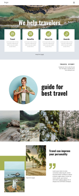 We Help Manage Your Trip - One Page Template For Any Device