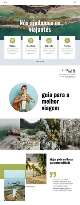 Nós Ajudamos A Administrar Sua Viagem - Download Gratuito Do Design Do Site