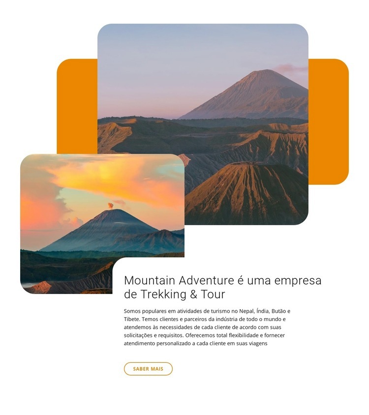 Aventuras na montanha Modelo HTML5