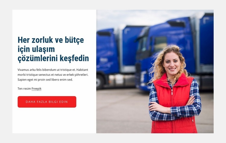 Ulaşım çözümleri Web Sitesi Oluşturucu Şablonları