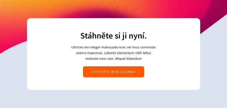 Stáhnout blok Šablona HTML