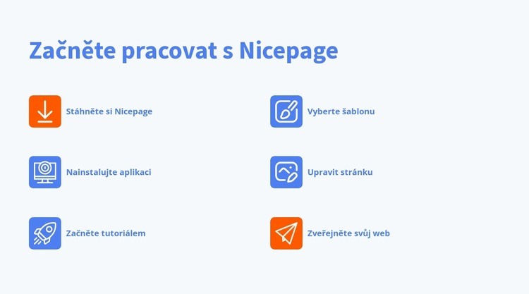 Začněte pracovat s nicepage Šablona webové stránky