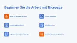 Beginnen Sie Die Arbeit Mit Nicepage - Drag & Drop-Vorlage Für Eine Seite