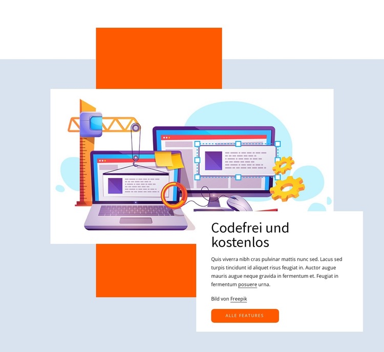 No-Code-Anwendung Website-Vorlage