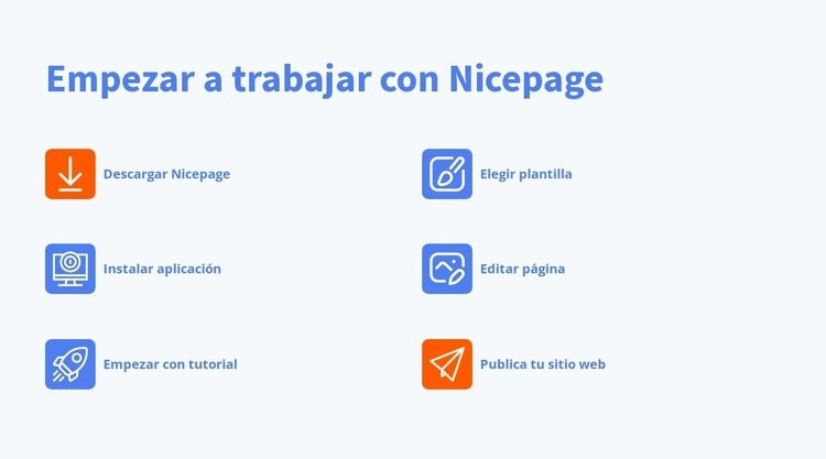 Empezar a trabajar con nicepage Plantilla HTML5