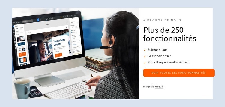 Fonctionnalités de Nicepage Conception de site Web