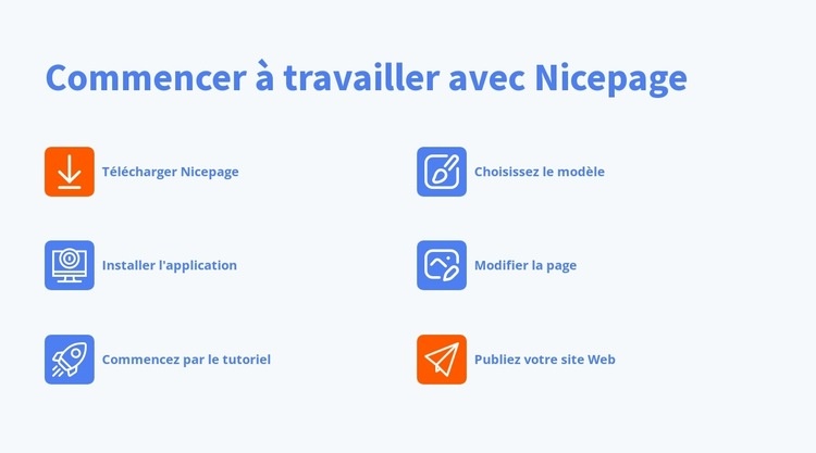 Commencer à travailler avec nicepage Modèles de constructeur de sites Web