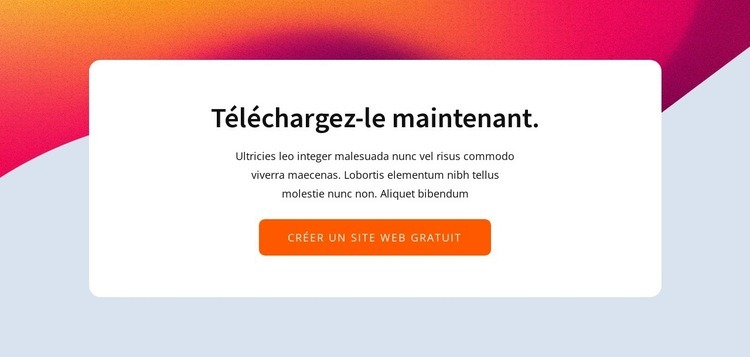 Bloc de téléchargement Créateur de site Web HTML