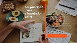 Principes D'Une Alimentation Propre - Modèle De Site Web Joomla