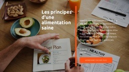 Principes D'Une Alimentation Propre – Inspiration De Modèle D'Une Page
