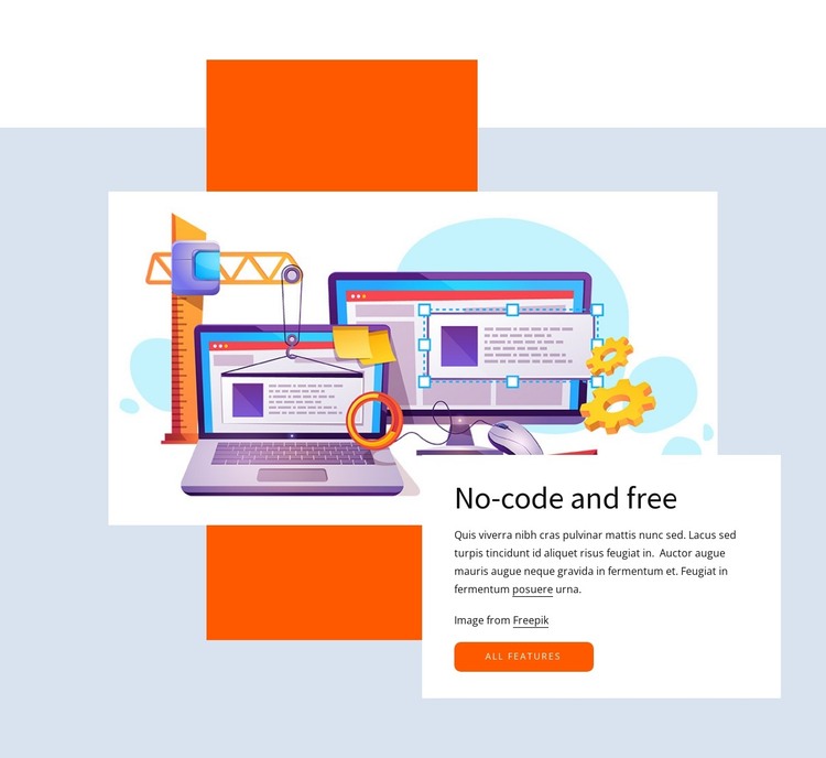 No-code application HTML Template