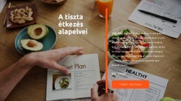 Ingyenes Tervezősablon A Tiszta Étkezés Alapelvei Számára