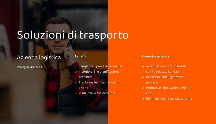 Soluzioni per aziende di logistica Costruttore di siti web HTML