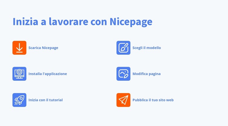 Inizia a lavorare con nicepage Modello HTML