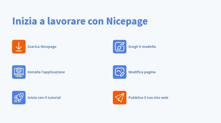 Inizia a lavorare con nicepage Un modello di pagina