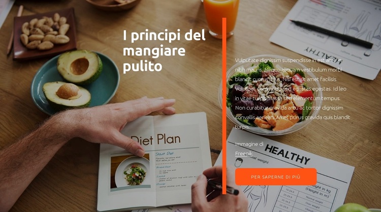 Principi di alimentazione pulita Tema WordPress