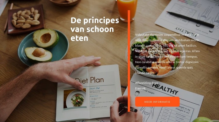 Principes van schoon eten CSS-sjabloon