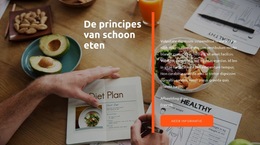 Principes Van Schoon Eten - Sjabloon Voor Zakelijke Premiumwebsites