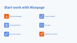Start Work With Nicepage - Drag & Вrop One Page Template