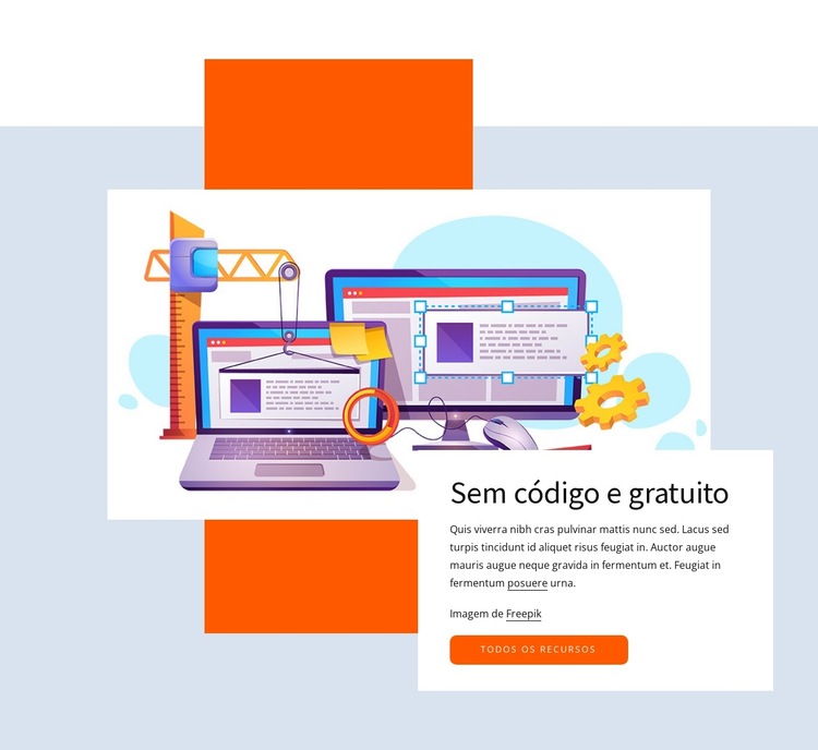 Aplicativo sem código Modelo de site