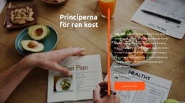 Principer För Att Äta Rent - Webbplatsmall För Företagspremium