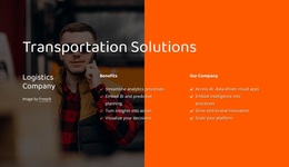 Logistics Company Solutions - Personal Website Template