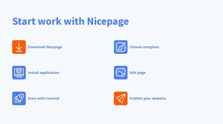 Start work with nicepage Template