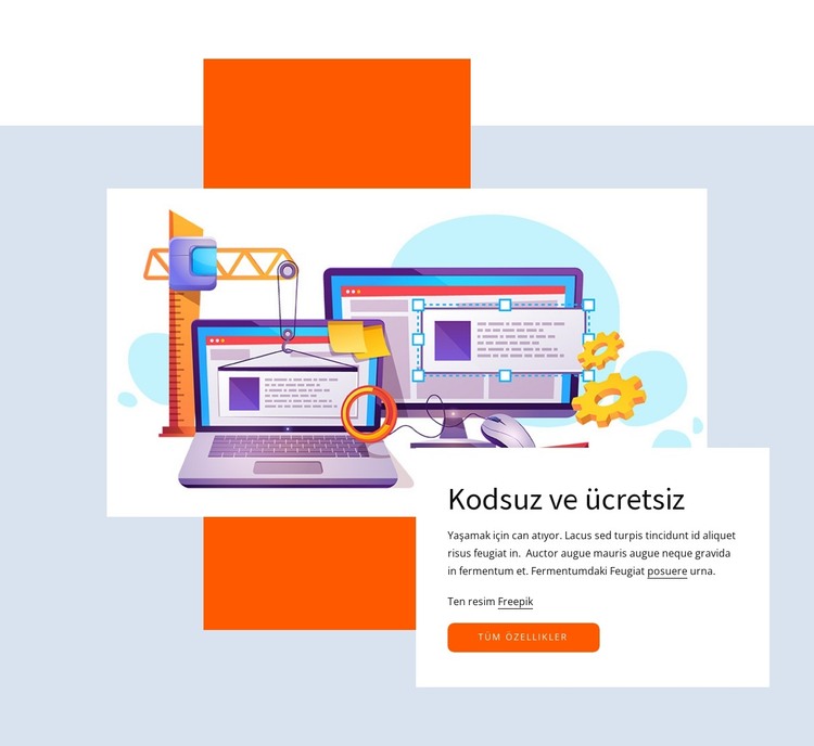 Kodsuz uygulama HTML Şablonu