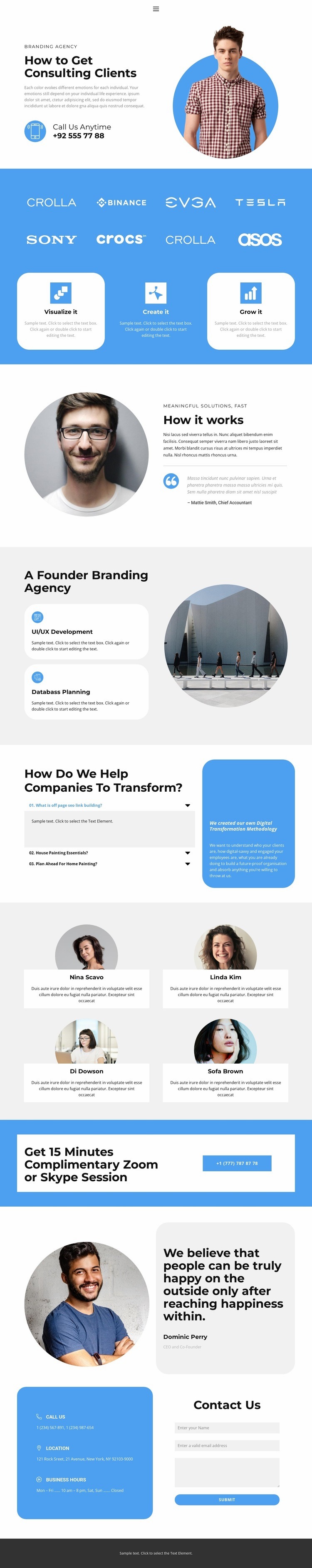 How to get clients Elementor Template Alternative