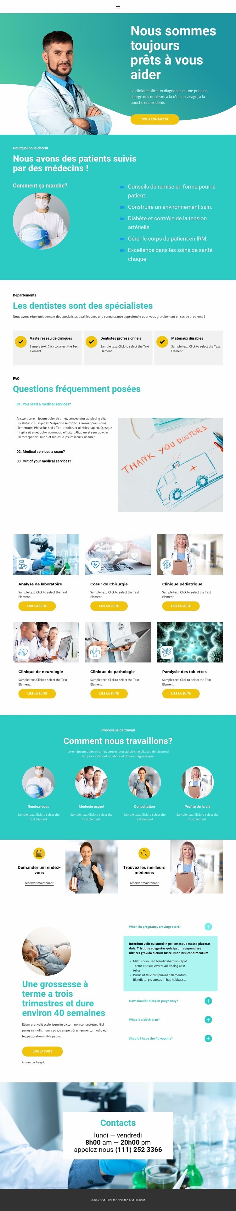 Nouveau centre de médecine Créateur de site Web HTML