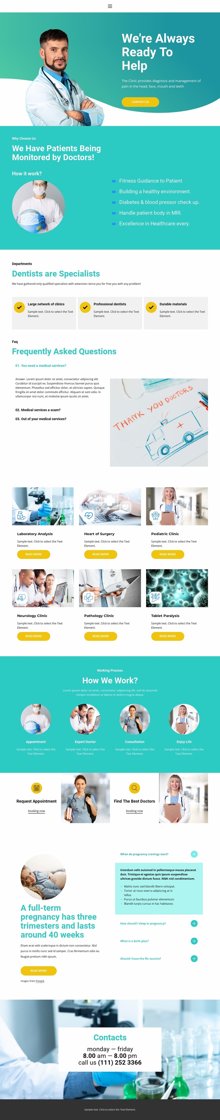 New medicine center Html Website Builder