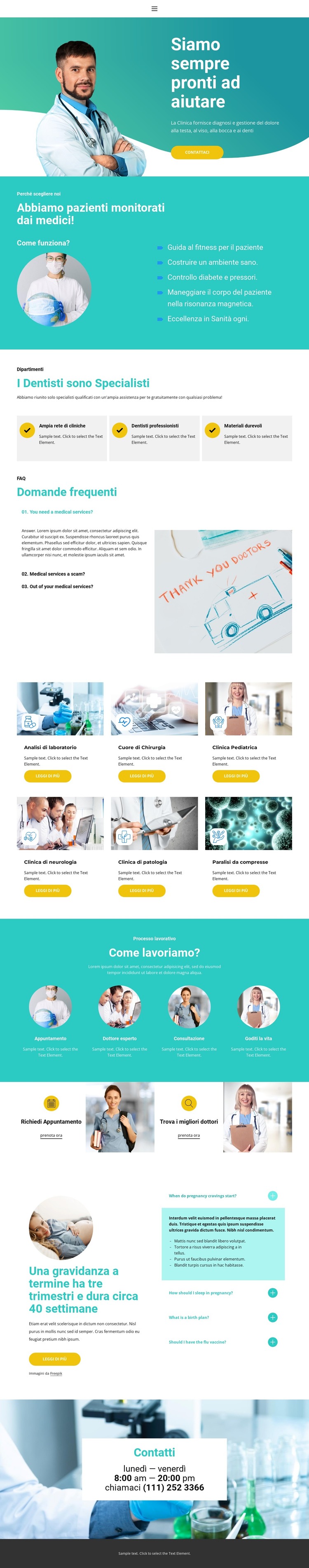Nuovo centro medico Modello HTML
