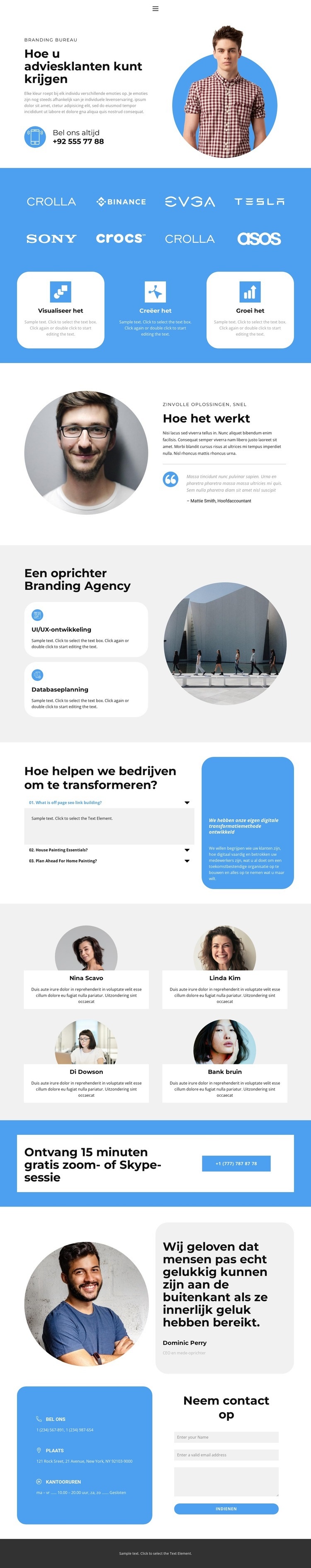 Hoe klanten te krijgen? Website Builder-sjablonen